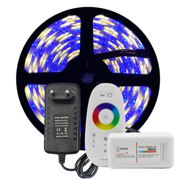 DC12V 5050 LED Tape Waterproof RGB RGBW RGBWW Flexible Led Strip Light +Touch Remote Controller +12V Power adapter 5M Kit 
DC12V 5050 LED Tape Waterproof RGB RGBW RGBWW Flexible Led Strip Light +Touch Remote Controller +12V Power adapter 5M Kit