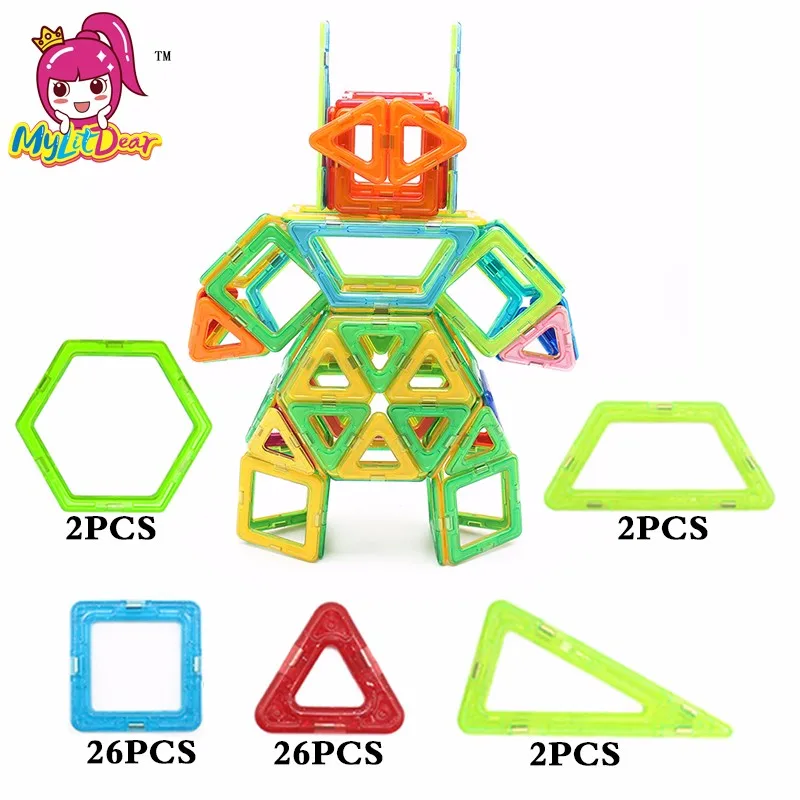 58Pcs Robot Magnetic Building Blocks Models & Building Toy Magnetic Plastic Bricks Kids Toy Enlighten Block Magnetic Designer
58Pcs Robot Magnetic Building Blocks Models & Building Toy Magnetic Plastic Bricks Kids Toy Enlighten Block Magnetic Designer