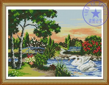Top Quality lovely beautiful counted cross stitch kit swan love swans in the park
Top Quality lovely beautiful counted cross stitch kit swan love swans in the park