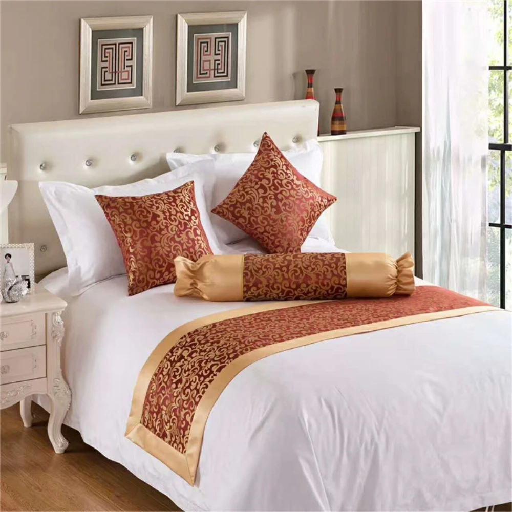 RAYUAN Classic Golden Floral Double Layer Bed Runner Scarf Bedspread Home Hotel Wedding Bedding Bedroom Bed Tail Towel 3 Size
RAYUAN Classic Golden Floral Double Layer Bed Runner Scarf Bedspread Home Hotel Wedding Bedding Bedroom Bed Tail Towel 3 Size