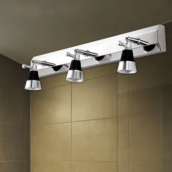 Modern minimalist LED non perforated stainless steel bathroom toilet cabinet mirror front lamp
Modern minimalist LED non perforated stainless steel bathroom toilet cabinet mirror front lamp