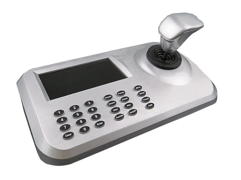 PTZ IP Camera Network Keyboard Controller 4 Axis Joystick Built-in 5" Touch Screen LCD for IP CCTV Speed Dome PTZ Camera
PTZ IP Camera Network Keyboard Controller 4 Axis Joystick Built-in 5" Touch Screen LCD for IP CCTV Speed Dome PTZ Camera