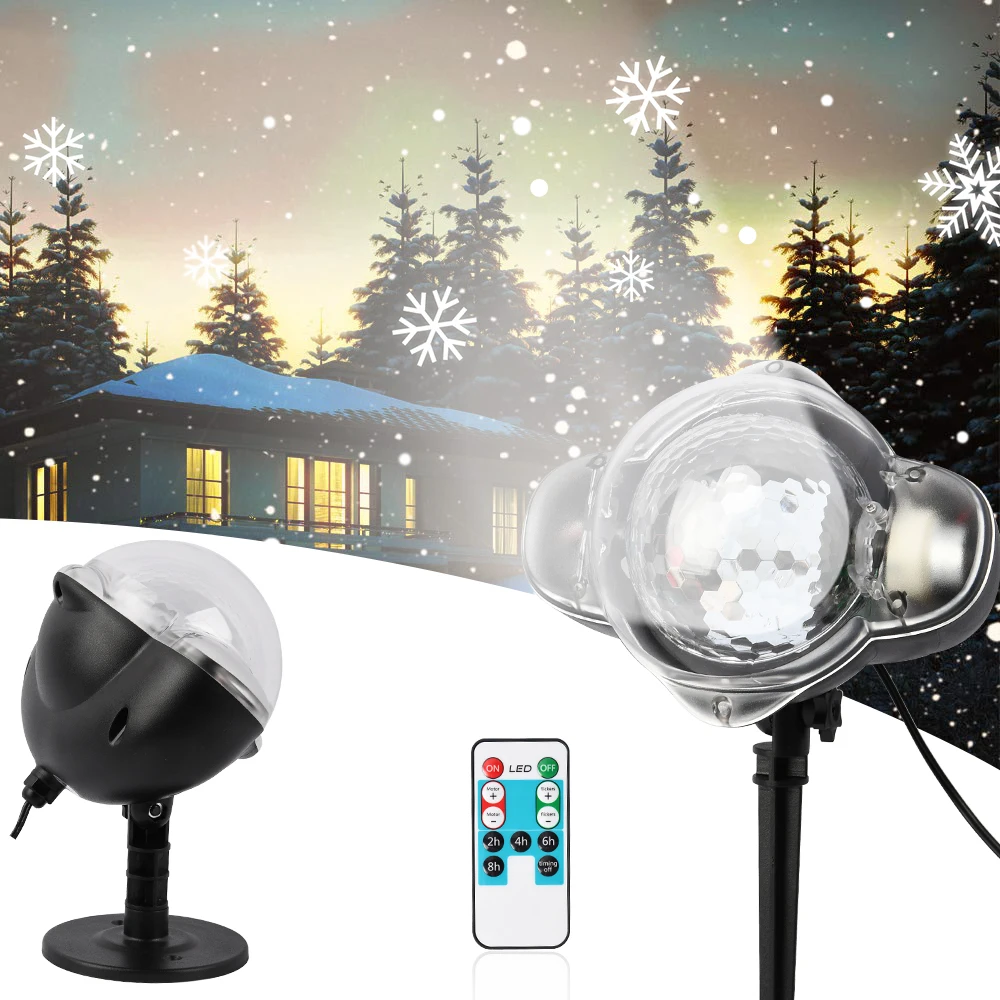 LED Christmas Snow Light Waterproof Outdoor Rotating Snowfall Projector Lamp Indoor Decorative Holiday Wedding Snowflake Light
LED Christmas Snow Light Waterproof Outdoor Rotating Snowfall Projector Lamp Indoor Decorative Holiday Wedding Snowflake Light