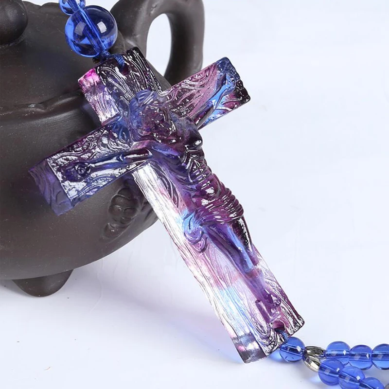 1 pcs Crystal Glass Cross Jesus Christian Car Rear View Mirror Car Pendant Hanging Car Styling Accessories Auto Decoration
1 pcs Crystal Glass Cross Jesus Christian Car Rear View Mirror Car Pendant Hanging Car Styling Accessories Auto Decoration