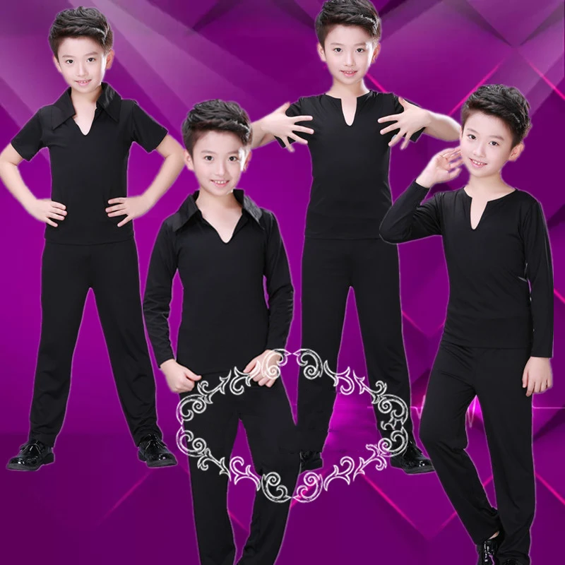 Boys Latin Cha-cha Dancewear Costumes Kids Ballroom performance Dancing ToP+Pant