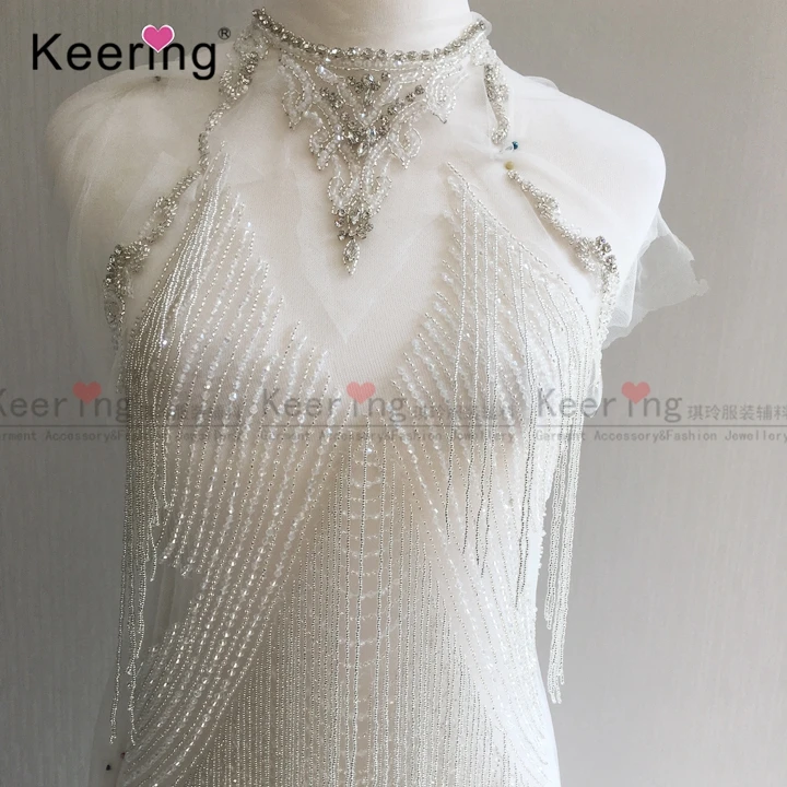 Yousef_aljasmi sexy the same stlye Handmade Rhinestone tassel Patch For Mermaid Long dress. WDP-081
Yousef_aljasmi sexy the same stlye Handmade Rhinestone tassel Patch For Mermaid Long dress. WDP-081