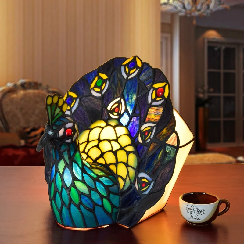 tiffany style stained glass peacock lamp hotel bar restaurant club small night lamp
tiffany style stained glass peacock lamp hotel bar restaurant club small night lamp