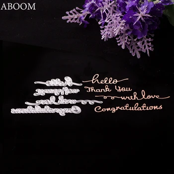 ABOOM New Arrival 4PCS/Lot Thank You Love Congratulations Hello Letter Cutting Dies Stencils DIY Scrapbooking Album Craft Mold
ABOOM New Arrival 4PCS/Lot Thank You Love Congratulations Hello Letter Cutting Dies Stencils DIY Scrapbooking Album Craft Mold