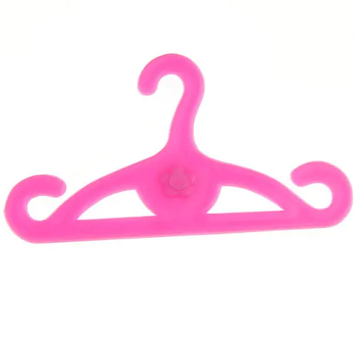 New Arrivals Plastic 1.89Inch 12 Pcs Doll Clothes Hangers Accessories Pink Fit for Barbi Dolls Accessories Collectibles Girl Toy