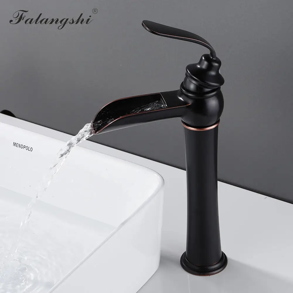 Modern Black Bathroom Faucet Waterfall faucets Cold and Hot Water Tap Single Hole Bath Basin Faucet Mixer Taps Torneira WB1064
Modern Black Bathroom Faucet Waterfall faucets Cold and Hot Water Tap Single Hole Bath Basin Faucet Mixer Taps Torneira WB1064