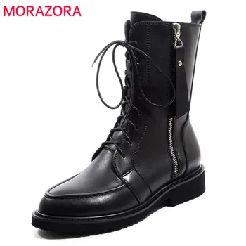 MORAZORA 2020 new arrival genuine leather ankle boots for women lace up +zipper autumn boots fashion punk shoes woman black
MORAZORA 2020 new arrival genuine leather ankle boots for women lace up +zipper autumn boots fashion punk shoes woman black