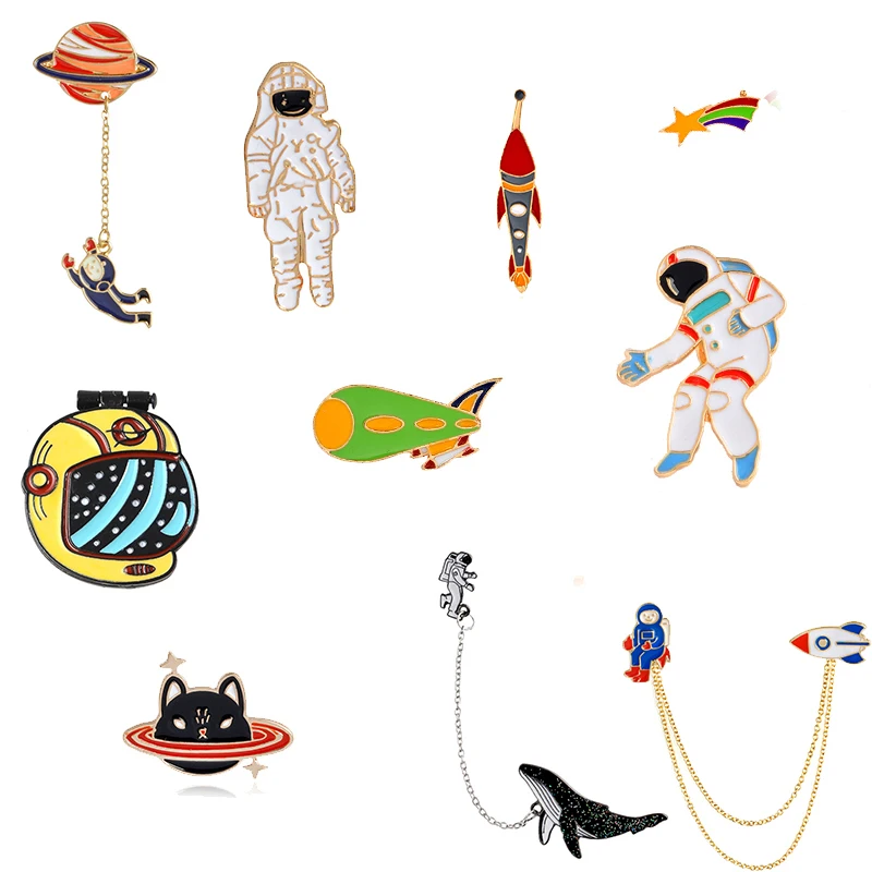 Escape from the earth ! UFO Space Craft Astronaut Rocket Planet Spaceman Universe Stars Hard Enamel Brooches Pin For Xmas Gift
Escape from the earth ! UFO Space Craft Astronaut Rocket Planet Spaceman Universe Stars Hard Enamel Brooches Pin For Xmas Gift
