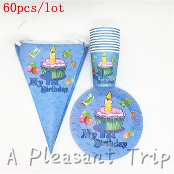 60pcs/lot cartoon my first birthday paper cup plate banner cutlery for boy baby birthday decoration set favorably party supplies
60pcs/lot cartoon my first birthday paper cup plate banner cutlery for boy baby birthday decoration set favorably party supplies