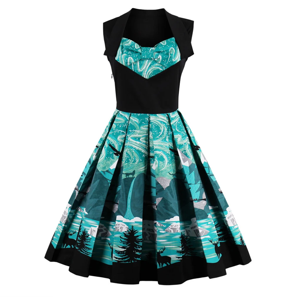 Brand New 1950s Vintage Dress Floral Print 2017 Luxury Short A-line Party Dress Patchwork Green Summer Dress Vintage Vestidos
Brand New 1950s Vintage Dress Floral Print 2017 Luxury Short A-line Party Dress Patchwork Green Summer Dress Vintage Vestidos