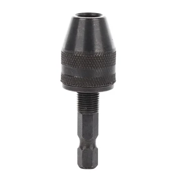 0.5-4mm Keyless Chuck 1/4 Inch Hex Shank Drill Chuck Adapter Tool Part