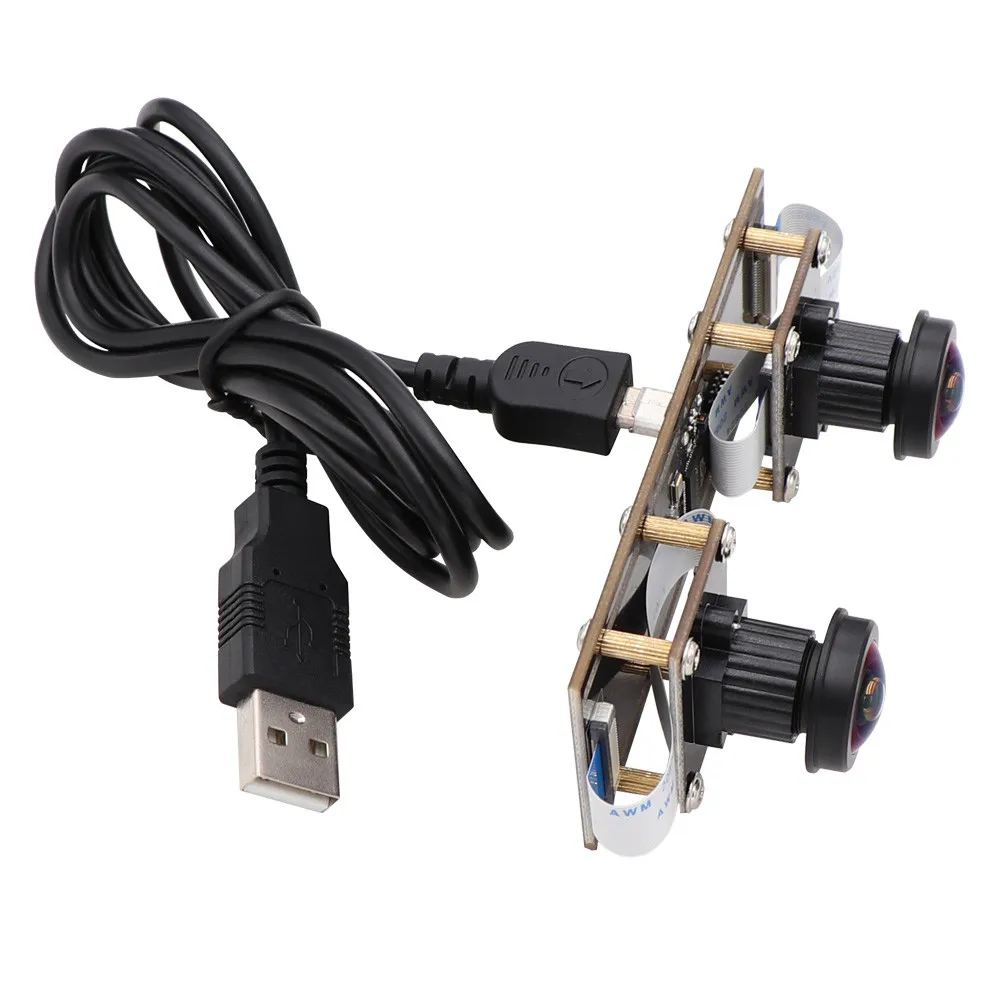 Fisheye Wide View Angle 2MP 1080P Stereo Webcam Flexible OTG UVC Plug Play Driverless Dual Lens USB Camera Module for 3D VR
Fisheye Wide View Angle 2MP 1080P Stereo Webcam Flexible OTG UVC Plug Play Driverless Dual Lens USB Camera Module for 3D VR