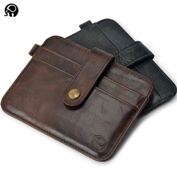 Slim Leather Visiting Cards Men Wallet Business Card Holder Bank Cardholder Leather Cow Pickup Bus Card Holder Passport Cover