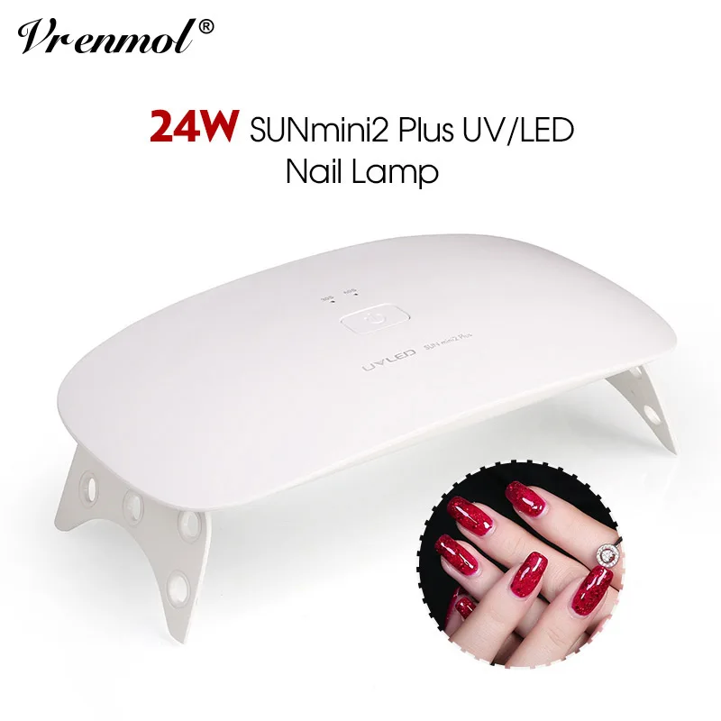Vrenmol 24W UV Lamp for Nail Gel Sun Light LED Lamp Nail Dryer for Manicure and Nail Design 30s/60s USB Nail Art Machine 
Vrenmol 24W UV Lamp for Nail Gel Sun Light LED Lamp Nail Dryer for Manicure and Nail Design 30s/60s USB Nail Art Machine