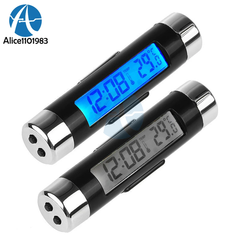 2 in 1 Blue/Backlight Car Digital LCD Temperature Thermometer Auto Clock Indoor Electronic Without 2*AG3 Battery Digital Display
2 in 1 Blue/Backlight Car Digital LCD Temperature Thermometer Auto Clock Indoor Electronic Without 2*AG3 Battery Digital Display