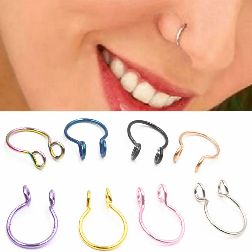 1/2Pcs U Shaped Fake Nose Ring Hoop Septum Rings Stainless Steel Nose Piercing Fake Piercing Oreja Pircing Jewelry
1/2Pcs U Shaped Fake Nose Ring Hoop Septum Rings Stainless Steel Nose Piercing Fake Piercing Oreja Pircing Jewelry