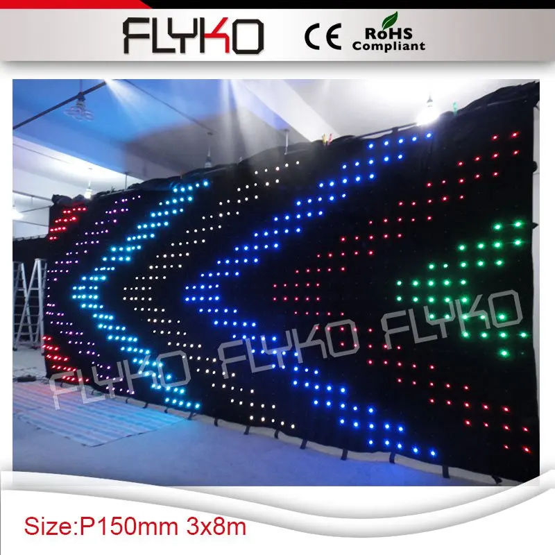 Free shipping P150mm curtain stage equipment effect show in party 3x8m big size best price curtain led
Free shipping P150mm curtain stage equipment effect show in party 3x8m big size best price curtain led