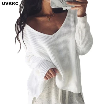 UVKKC Sexy Off Shoulder Split knitted Sweater Women Brand Black pullovers knitwear Autumn winter 2019 white Jumper Pull femme
UVKKC Sexy Off Shoulder Split knitted Sweater Women Brand Black pullovers knitwear Autumn winter 2019 white Jumper Pull femme