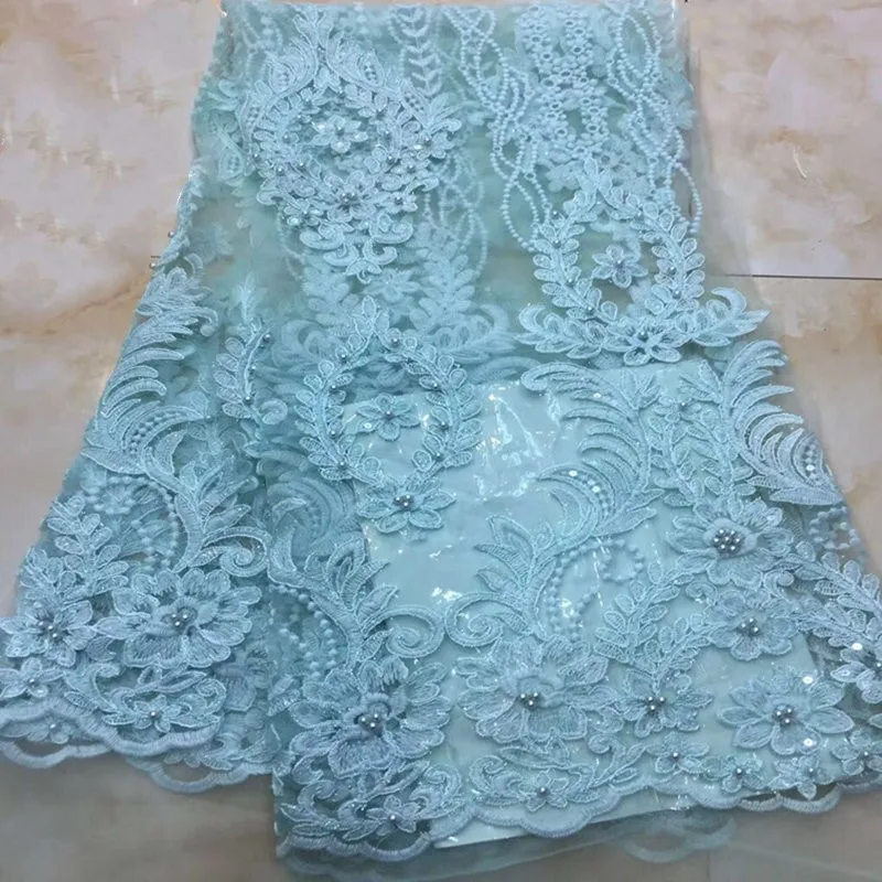 Beautiful embroidered African beaded lace fabric 2018 mesh French lace with high quality sequins
Beautiful embroidered African beaded lace fabric 2018 mesh French lace with high quality sequins