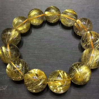Top Natural Gold Rutilated Titanium Quartz Big Round Beads Bracelet 18mm Brazil Women Men Stretch Crystal Certificate AAAAAA
Top Natural Gold Rutilated Titanium Quartz Big Round Beads Bracelet 18mm Brazil Women Men Stretch Crystal Certificate AAAAAA
