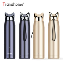 Thanshome Double Wall Thermos Bottle Stainless Steel Vacuum Flasks 320ml Cute Cat Fox Ear Thermal Coffee