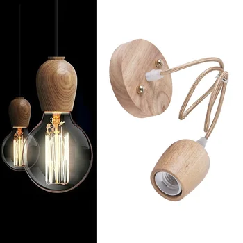 Wooden led cord Pendant Lamps coffee Bar counter filament bulb lamp holder Modern Style droplight hanging lights fixture
Wooden led cord Pendant Lamps coffee Bar counter filament bulb lamp holder Modern Style droplight hanging lights fixture