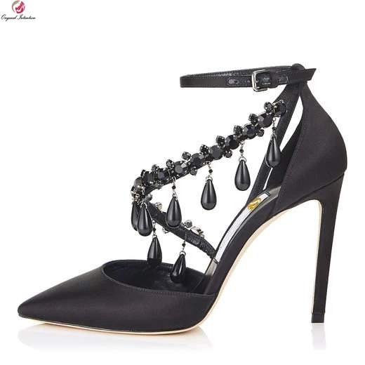 Original Intention Fashion Women Pumps Stylish Crystal Pointed Toe High Heels Pumps Black White Shoes Woman Plus US Size 3-10.5
Original Intention Fashion Women Pumps Stylish Crystal Pointed Toe High Heels Pumps Black White Shoes Woman Plus US Size 3-10.5