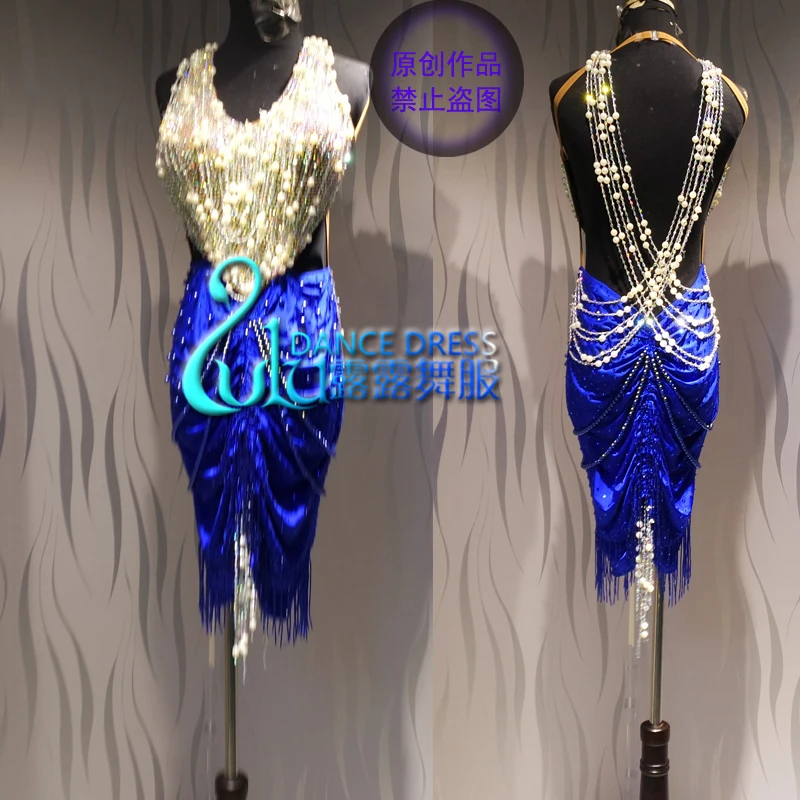 Latin Ballroom Dance Dress Latin dance dress latin dance dress Ballroom Latin Dance Competition DressSapphire Blue Stones
Latin Ballroom Dance Dress Latin dance dress latin dance dress Ballroom Latin Dance Competition DressSapphire Blue Stones