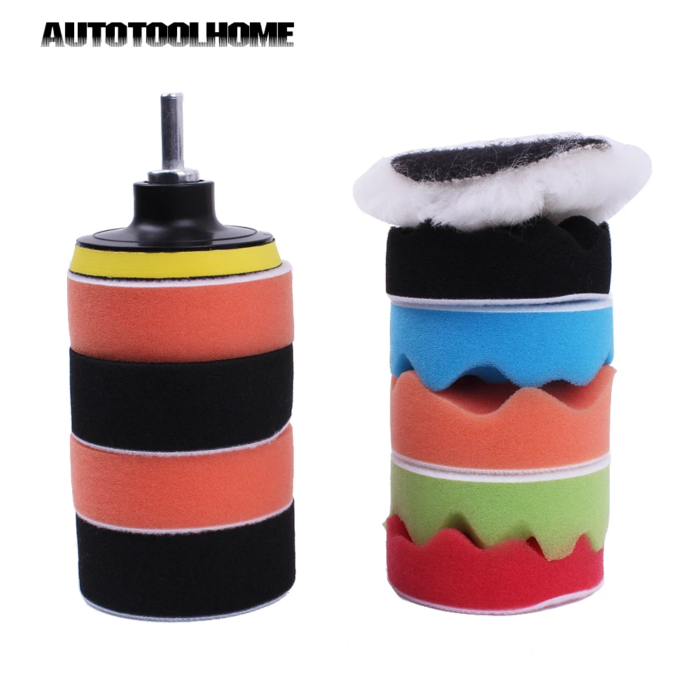 12Pcs 3" 80mm Compound Drill Buffing Sponge Pads Kit for Car Sanding Polishing Waxing Sealing Glaze Hook and Loop Buffer Disc
12Pcs 3" 80mm Compound Drill Buffing Sponge Pads Kit for Car Sanding Polishing Waxing Sealing Glaze Hook and Loop Buffer Disc