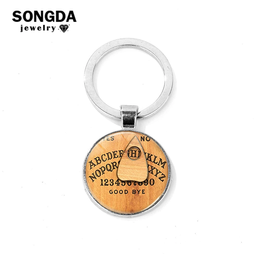 SONGDA Cool Personality Ouija Board Printed Keychain Silver Plated Glass Dome Alloy Key Ring Bag Car Key Chain Gift Accessories
SONGDA Cool Personality Ouija Board Printed Keychain Silver Plated Glass Dome Alloy Key Ring Bag Car Key Chain Gift Accessories