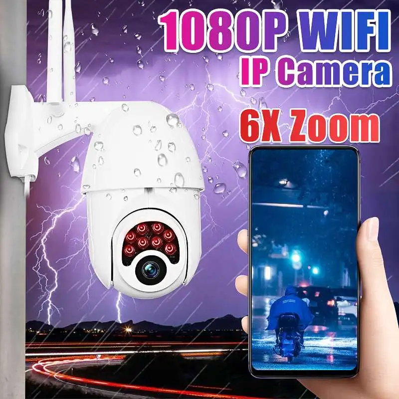 6x Zooom HD 1080P WIFI IP Camera 8 LED Outdoor Security Surveillance Camera Full-Color / Night Vision / IP66 Waterproof / PTZ
6x Zooom HD 1080P WIFI IP Camera 8 LED Outdoor Security Surveillance Camera Full-Color / Night Vision / IP66 Waterproof / PTZ
