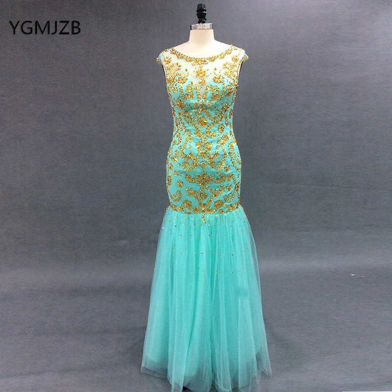 Luxury Turquoise Evening Dresses 2018 Mermaid Beaded Crystal Tulle Backless Prom Dress Women Formal Evening Gown Robe De Soiree
Luxury Turquoise Evening Dresses 2018 Mermaid Beaded Crystal Tulle Backless Prom Dress Women Formal Evening Gown Robe De Soiree
