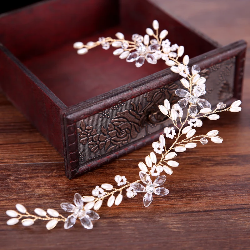 Gold Color Crystal Flower Pattern Style Pearl Tiara Hairbands Hair Jewelry For Girl Beautiful Bridal Rhinestone Headbands
Gold Color Crystal Flower Pattern Style Pearl Tiara Hairbands Hair Jewelry For Girl Beautiful Bridal Rhinestone Headbands