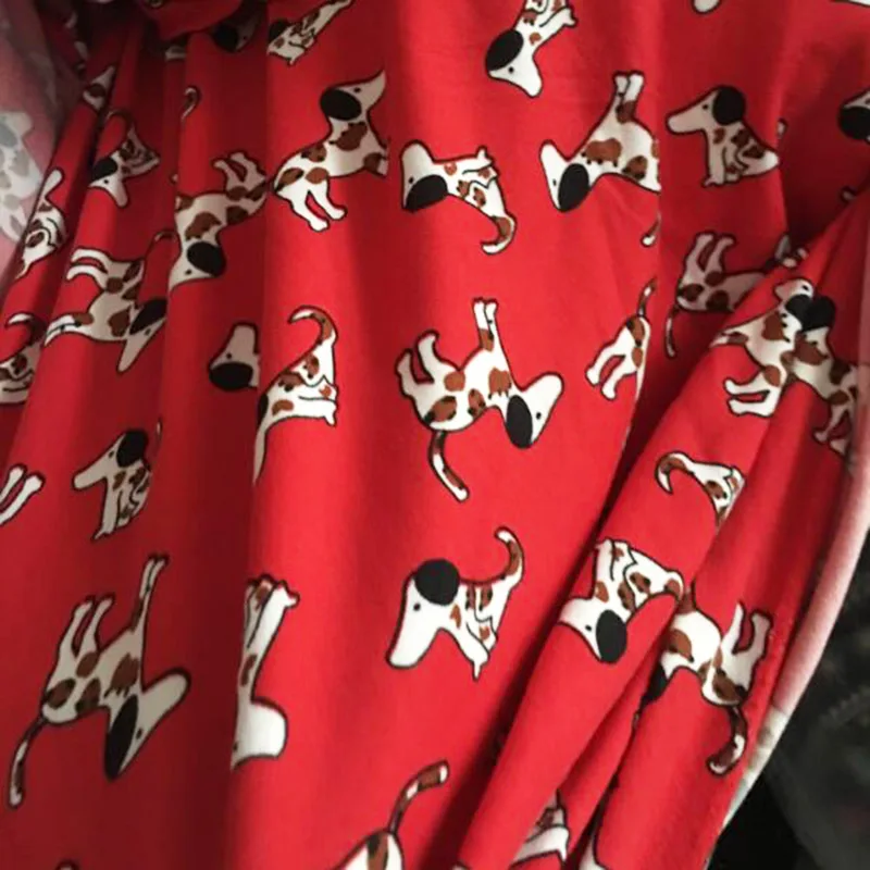 Good Luck Red Print Dog Fabric 4 Side Stretch Milk Silk Cotton/Spandex knitted Fabric DIY Sewing Children T-Shirt Underwear
Good Luck Red Print Dog Fabric 4 Side Stretch Milk Silk Cotton/Spandex knitted Fabric DIY Sewing Children T-Shirt Underwear