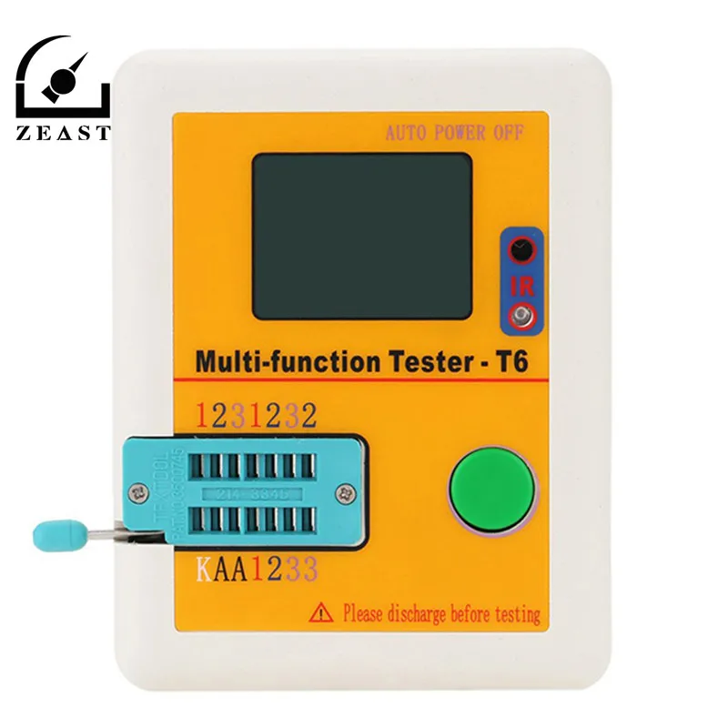 

L CR-T6 Multifunctional Tester T6 Transistor Tester LCD Backlight Ransistor Diode Triode MOSFET NPN PNP MOS Detector