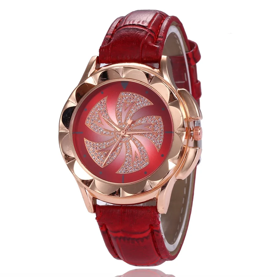 New Fashion Casual Leather Strap Lady Quartz Watch High Grade Dial Diamond Petal Fashion Tornado Fire Wheel Watch Women Clock
New Fashion Casual Leather Strap Lady Quartz Watch High Grade Dial Diamond Petal Fashion Tornado Fire Wheel Watch Women Clock