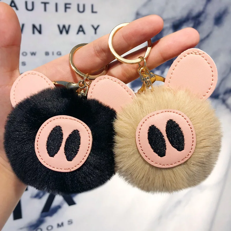 Korea Creative Cute Pig Fake Wool Ball Pendant Car Keychain Cartoon PU Pig Female Bag Key Chain
Korea Creative Cute Pig Fake Wool Ball Pendant Car Keychain Cartoon PU Pig Female Bag Key Chain