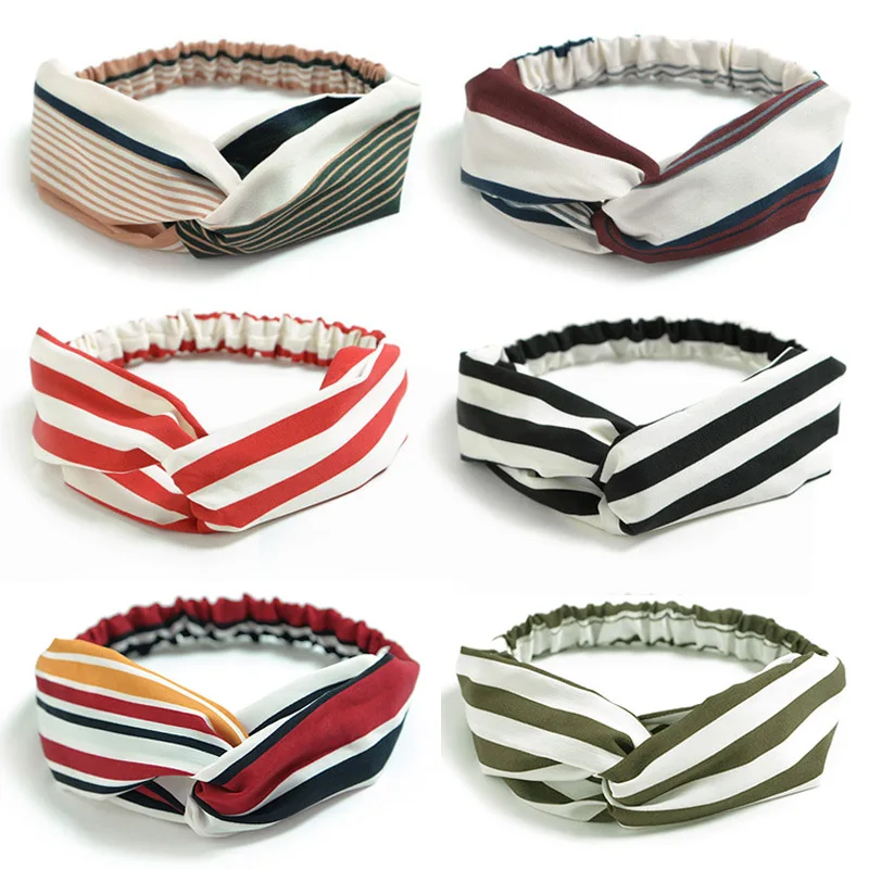 Fashion Turban Women Stripe Knotted Headbands Girls Elastic Hair bands Hair Accessories for Women Hairband Bandanas Headwrap
Fashion Turban Women Stripe Knotted Headbands Girls Elastic Hair bands Hair Accessories for Women Hairband Bandanas Headwrap