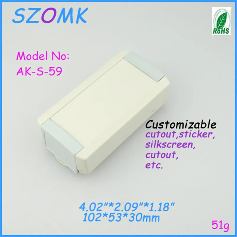 szomk plastic enclosure (1 piece) switch box for diy pcb electrical 102x55x30 mm 4.02*2.09*1.18inch
szomk plastic enclosure (1 piece) switch box for diy pcb electrical 102x55x30 mm 4.02*2.09*1.18inch