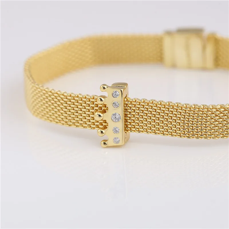 New R Series 925 sterling silver Gold original charm reflexions crown clip charm cz for women's woven chain
New R Series 925 sterling silver Gold original charm reflexions crown clip charm cz for women's woven chain