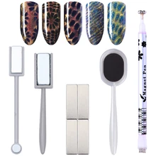 UR SUGAR сильная Магнитная Наклейка для ногтей 3D эффект кошачьих глаз магнит для УФ-живописи УФ гель лак для ногтей лампа для гель-лака(China)