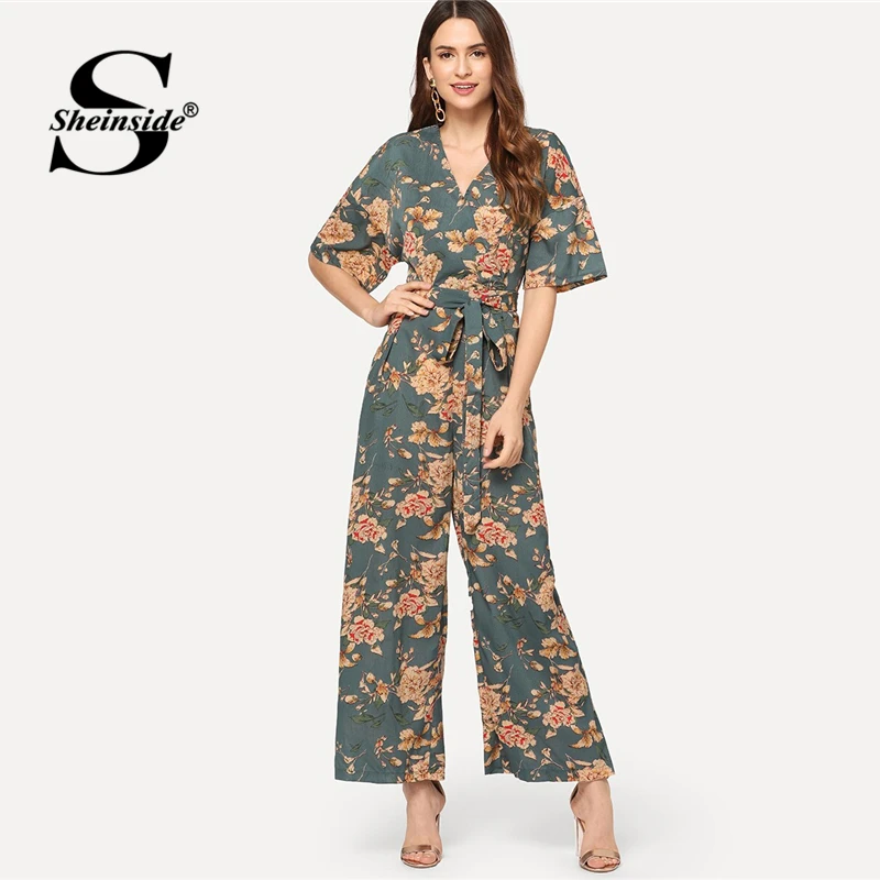 Sheinside Boho Floral Print Wide Leg Jumpsuit Women 2019 Summer Mid Waist Wrap Jumpsuits Ladies V Neck Belted Maxi Jumpsuit
Sheinside Boho Floral Print Wide Leg Jumpsuit Women 2019 Summer Mid Waist Wrap Jumpsuits Ladies V Neck Belted Maxi Jumpsuit
