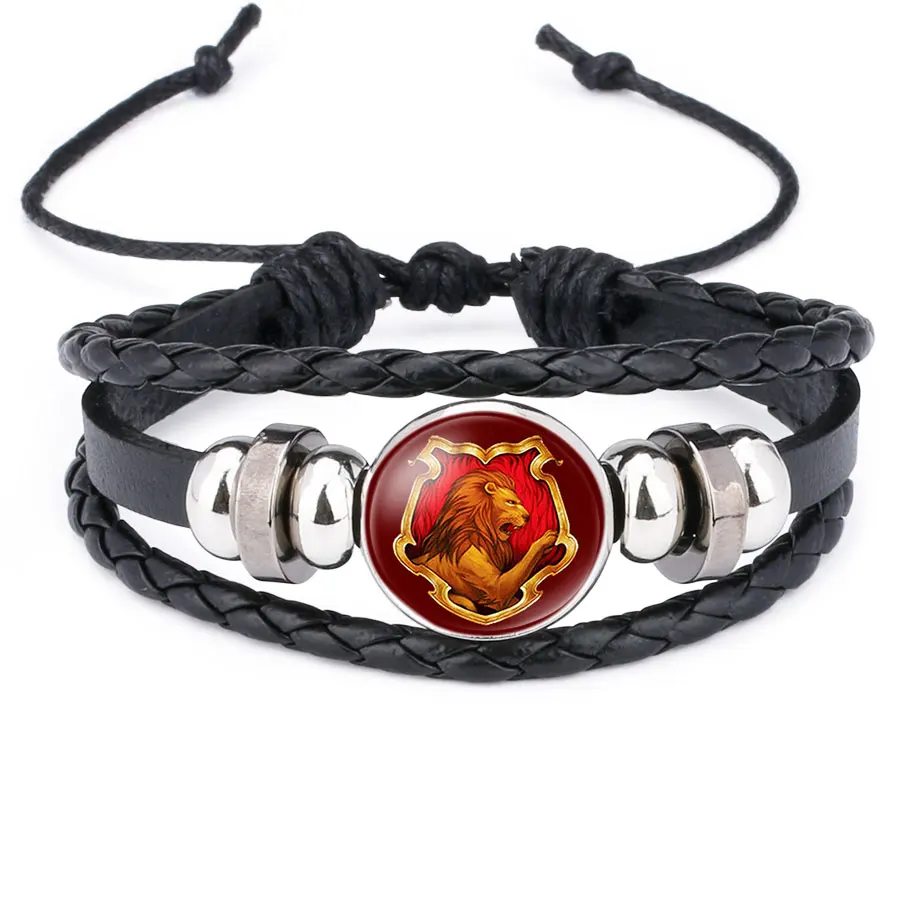 Handmade Black Puck Leather Braided Bracelet Bangle Glass Cabochon Harry Magic College Academy Badge Jewelry for Women Men Kids
Handmade Black Puck Leather Braided Bracelet Bangle Glass Cabochon Harry Magic College Academy Badge Jewelry for Women Men Kids