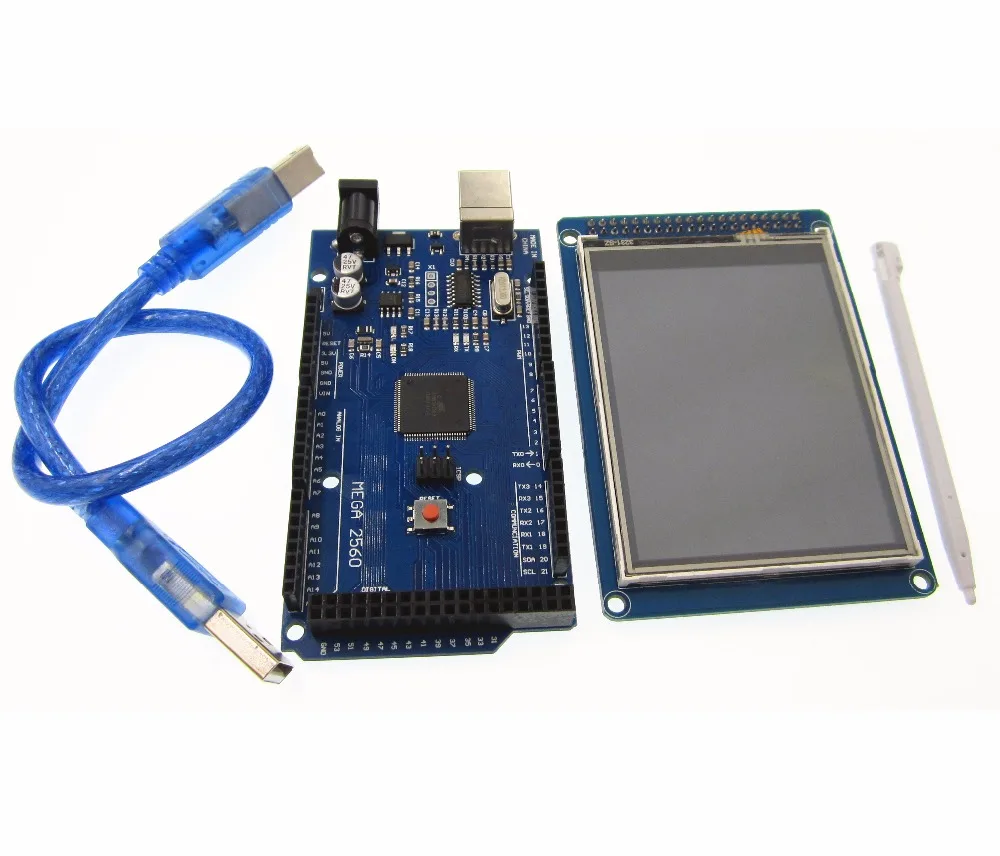 3 2 дюймовый TFT ЖК экран модуль Ultra HD 320X480 + MEGA 2560 R3 плата с usb кабелем|Детали и