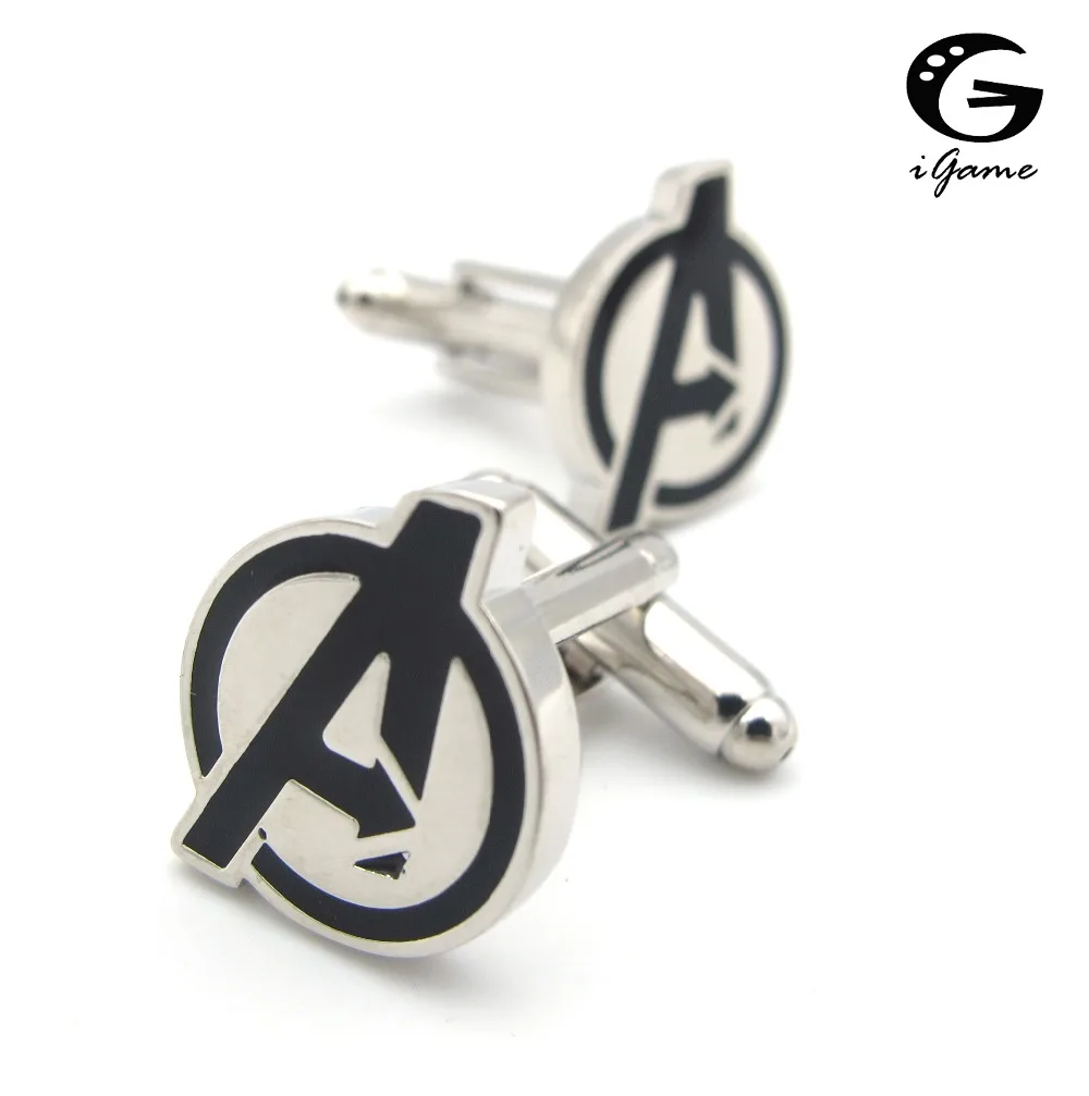 iGame New Arrival Avengers Cuff Links Black Color Film Superheroes Design Quality Brass Material Fashion Cufflinks Free Shipping
iGame New Arrival Avengers Cuff Links Black Color Film Superheroes Design Quality Brass Material Fashion Cufflinks Free Shipping