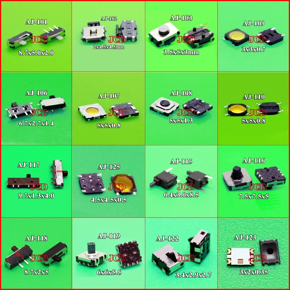 ChengHaoRan 16 models to choose 1x 3X6X3.5MM 2PIN Tactile Tact Push Button Micro Switch Momentary 3x3 5x5 6x6 3x2
ChengHaoRan 16 models to choose 1x 3X6X3.5MM 2PIN Tactile Tact Push Button Micro Switch Momentary 3x3 5x5 6x6 3x2